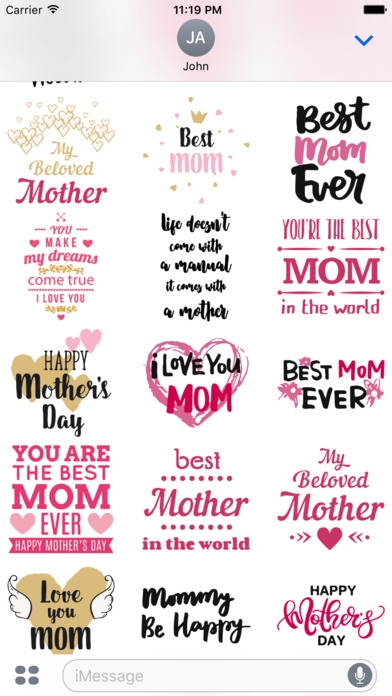 Super Mom Mothers Day Sticker Pack screenshot 3