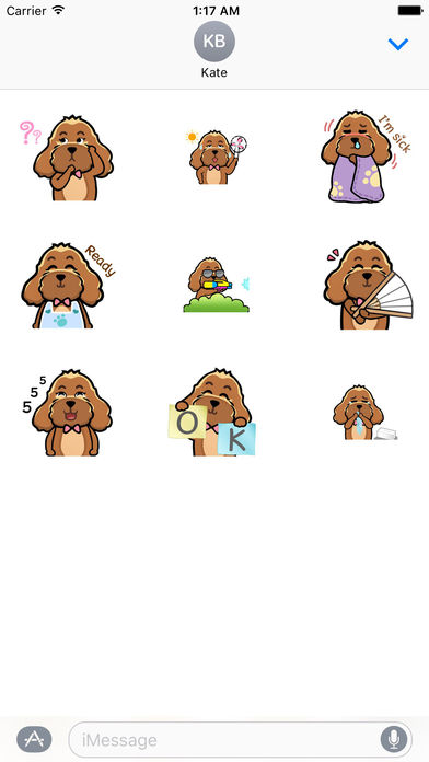 Animated Brown Dog Sticker screenshot 2