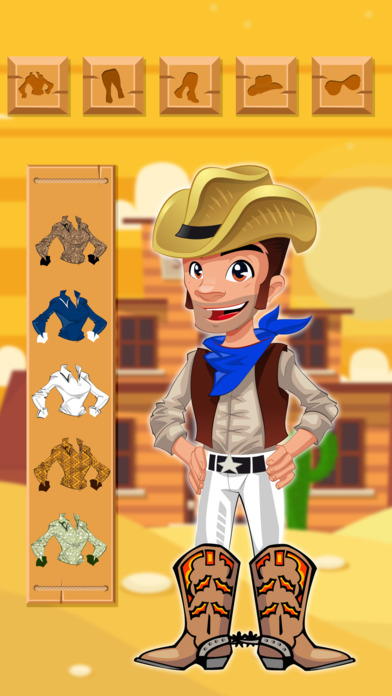 Cowboy & Cowgirl Dressup - Kids Games 2017 screenshot 3