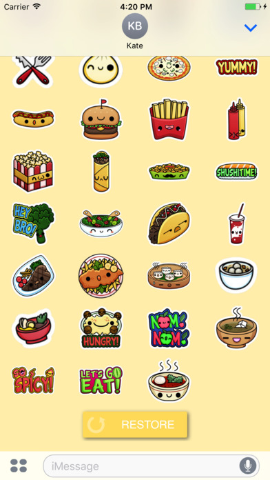 Nice Food Stickers screenshot 2