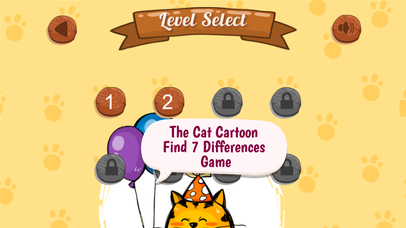 The Cat Cartoon Find 7 Differences Game screenshot 2