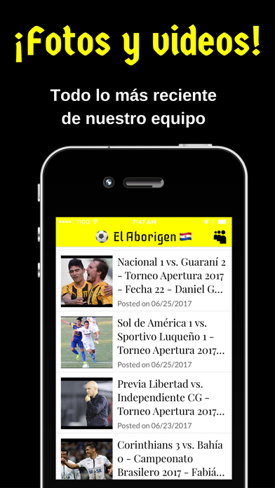 El Aborigen - Fútbol de Asunción - Paraguay screenshot 3