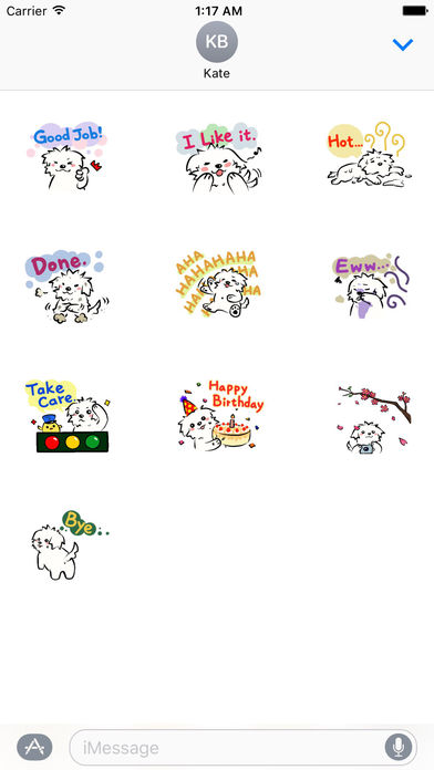 Cute Coton Dog Sticker screenshot 3