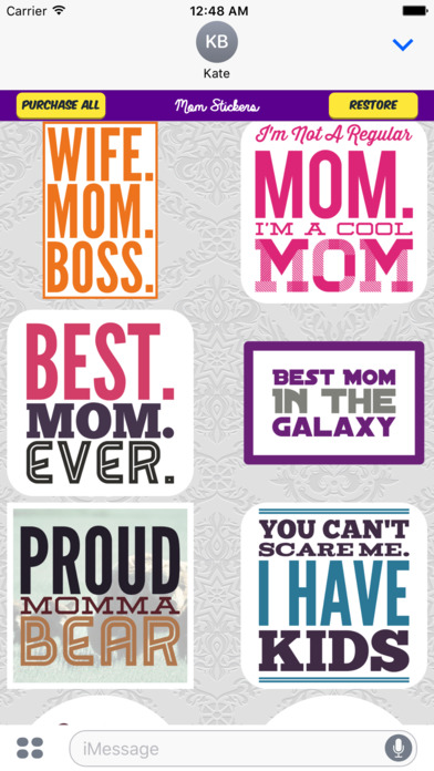 Mom Stickers for iMessage screenshot 2