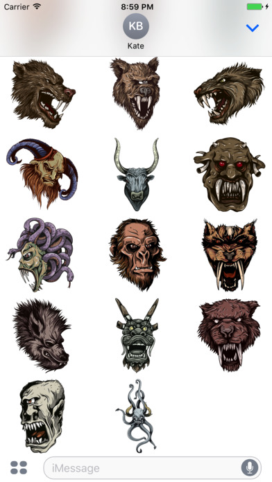 Monster Face Stickers screenshot 3