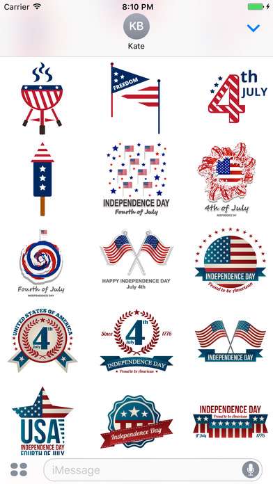 American & USA Stickers Emojis screenshot 4