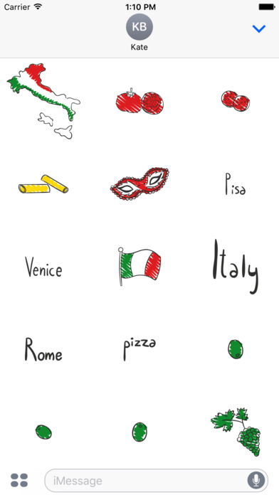 Italy Stickers for iMessage screenshot 2