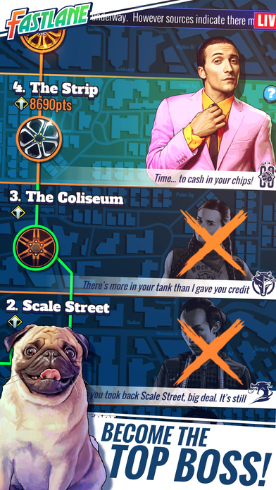 Screenshots of Fastlane: Road to Revenge for iPhone