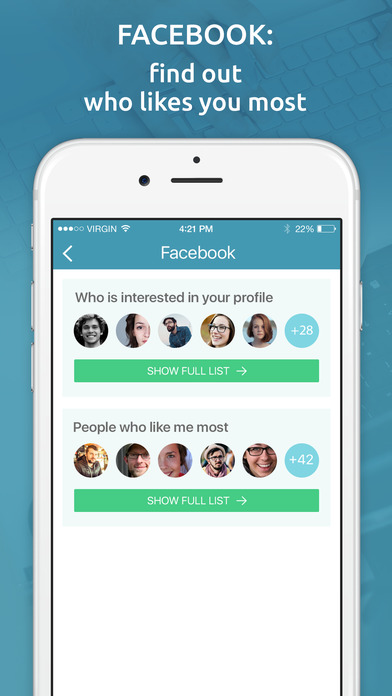 Social Tracker: Control Your Social Accounts. screenshot 2