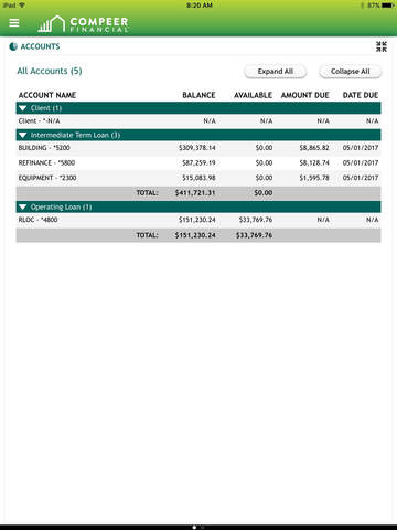 1st Farm Credit Services Mobile Banking for iPad screenshot 3