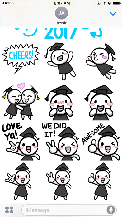Graduation Stickers: Cute Fun! screenshot 2
