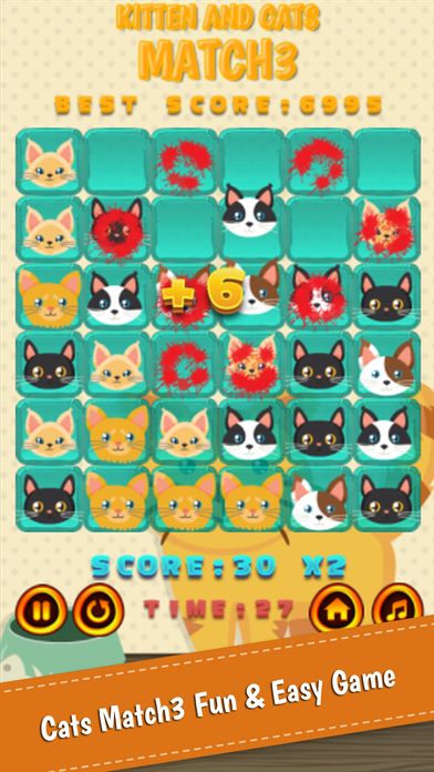 Cute Kittens And Cats Match3 Puzzle Games screenshot 3