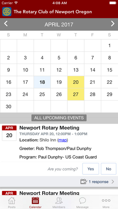 The Rotary Club of Newport Oregon screenshot 3