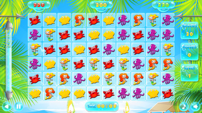 Puzzles Match 3 Mermaid and Sea Animals screenshot 2