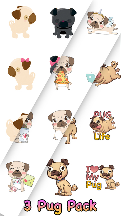 PugLife - Pug Emoji & Stickers screenshot 2