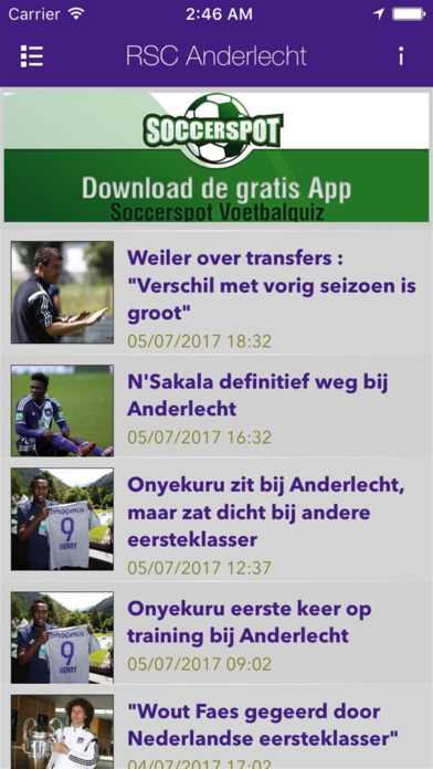 Voetbalnieuws - Anderlecht screenshot 3