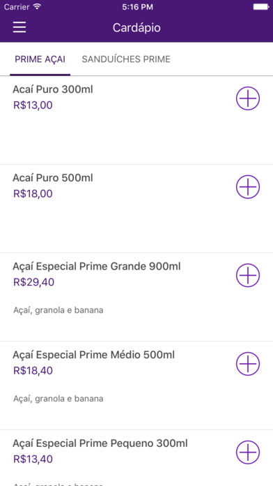 Prime Açaí screenshot 2