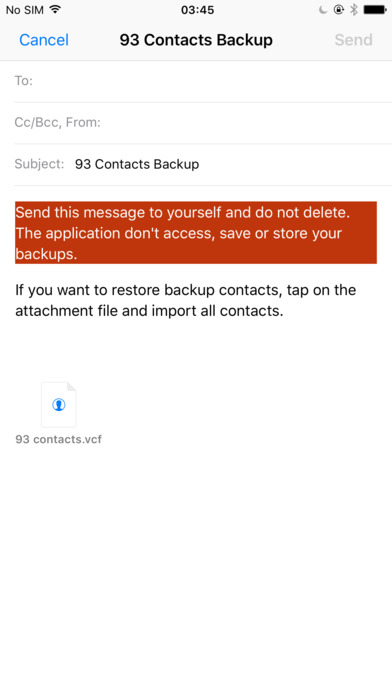 Contacts Backup Pro Address Book Manager Archiver screenshot 2