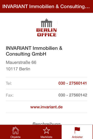 Скриншот из Berlin-Office - Büroflächen in Berlin