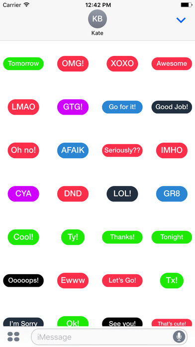 Colorful Words - daily text bubbles stickers screenshot 2