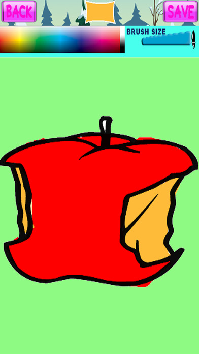 Fruit Painting Games Coloring Book Apples screenshot 3