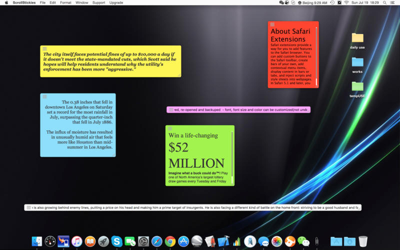 ScrollStickies for Mac 3.28 破解版 – 简单好用的桌面便签应用