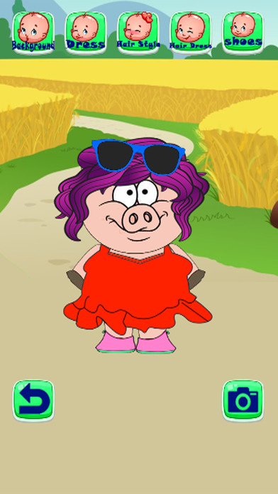 Summer Dress Up Games Page Pep Pig Version screenshot 2