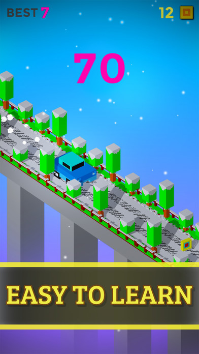 Bridge Crossing-Tap Blocky Car screenshot 3
