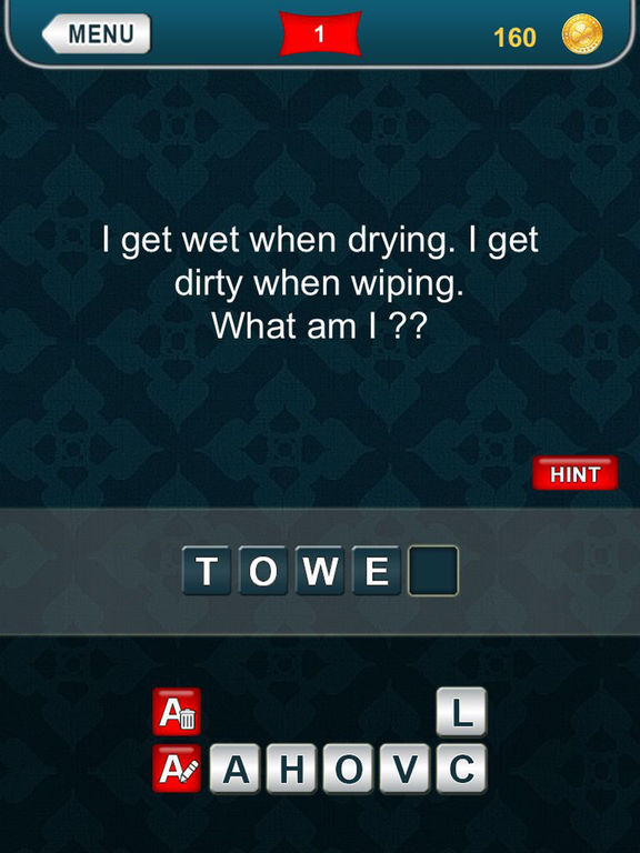 Screenshots of What am I? - riddles for iPad