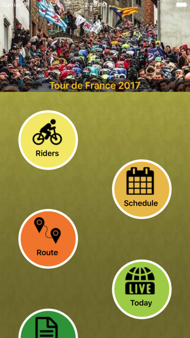 Schedule of 2017 Tour de France screenshot 2