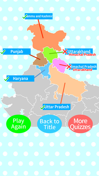 India States & Capitals Map Quiz screenshot 3
