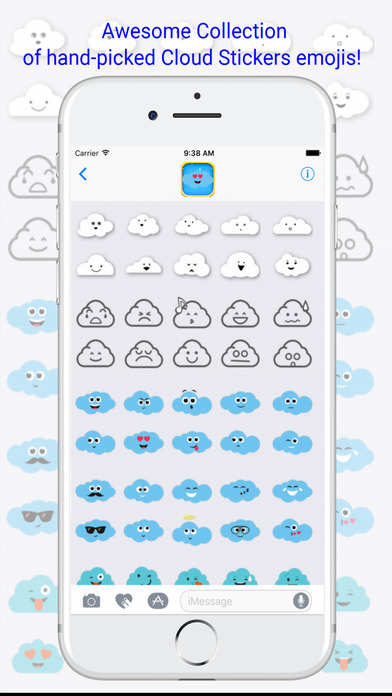 Cloud Stickers Emoji - Cloud Emojis Pack Keyboard screenshot 3