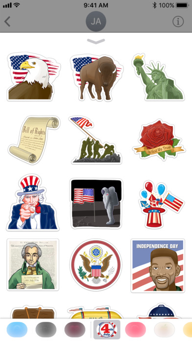 4 July Independence Day Stickers for iMessage screenshot 3
