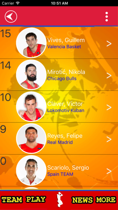 Spanish Basketball Team screenshot 2