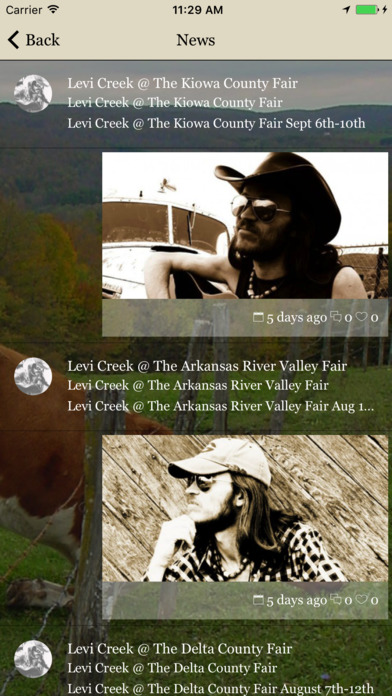 Levi Creek - Country Music screenshot 2