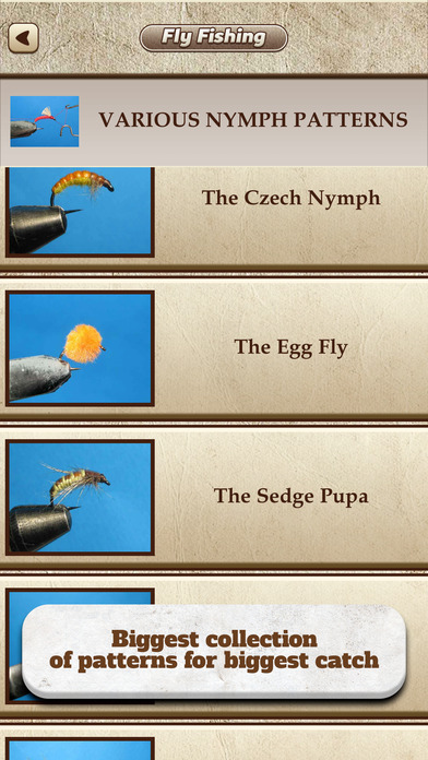 Nymphs & Wets: Fly Tying Patterns Fishing Tutorial screenshot 3