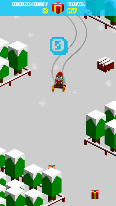 圣诞节滑雪 - 单机漂移滑雪竞技游戏 screenshot 2