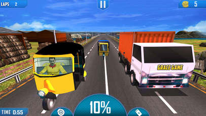 Extreme Traffic Rickshaw Drive Simulator 2017 screenshot 3