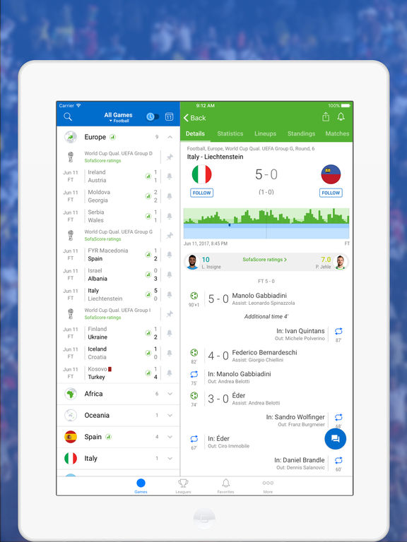 Scores app screenshot 5