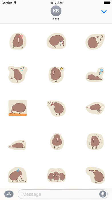 Cute Kiwi Bird I Love Sticker screenshot 2