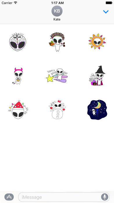Alien Emoji Sticker screenshot 3