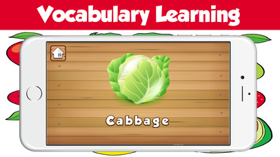 Kids Fruit Vegetable Name Practice Spelling Words screenshot 2