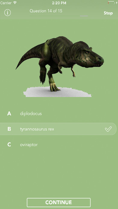 Dino quiz - Dinosaurs picture trivia for kids screenshot 2