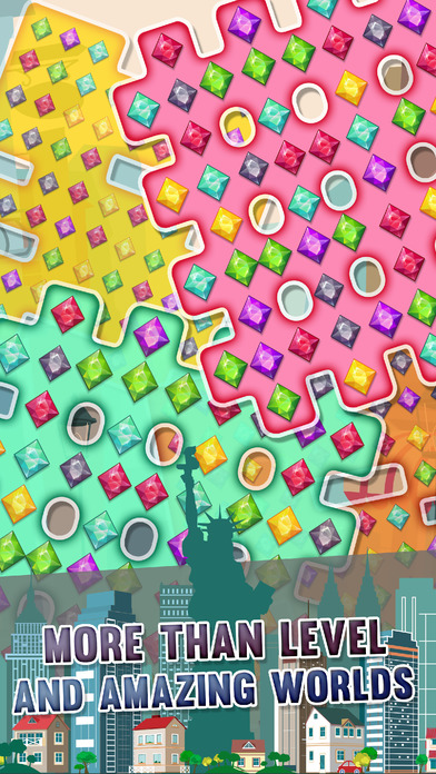 Jewel Puzzle Crush Matching in the City screenshot 2