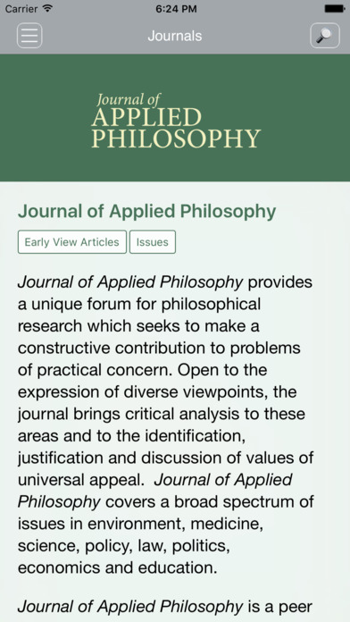 Journal of Applied Philosophy screenshot 2