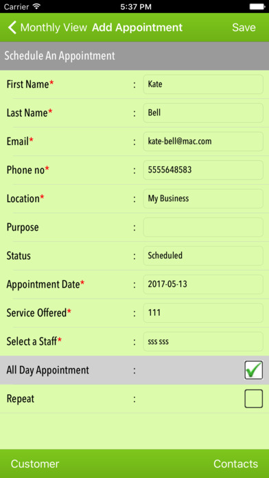 Appointment Scheduler screenshot 2