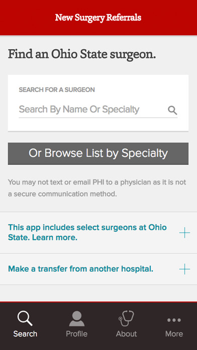 New Surgery Referrals for Ohio State screenshot 2
