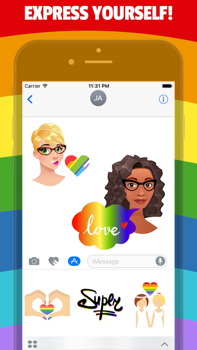LESBOMOJI - Lesbian Bisexual Emoji App screenshot 2