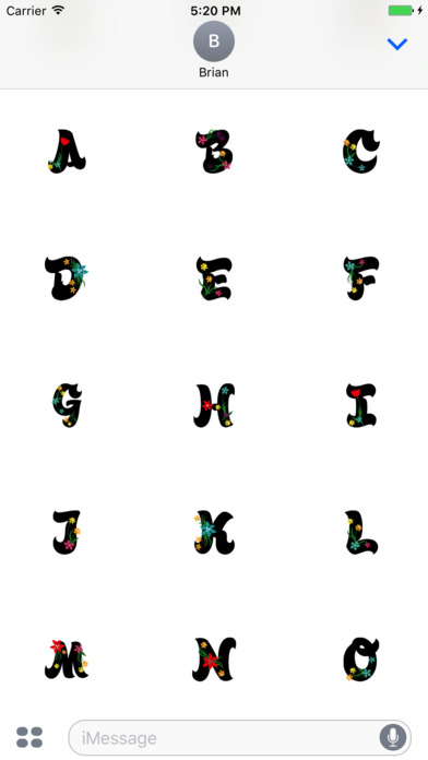 Sweetie Alphabet Stickers Pack screenshot 2