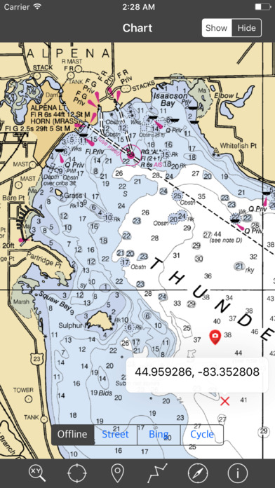 Huron & Erie Lakes Marine Map screenshot 4
